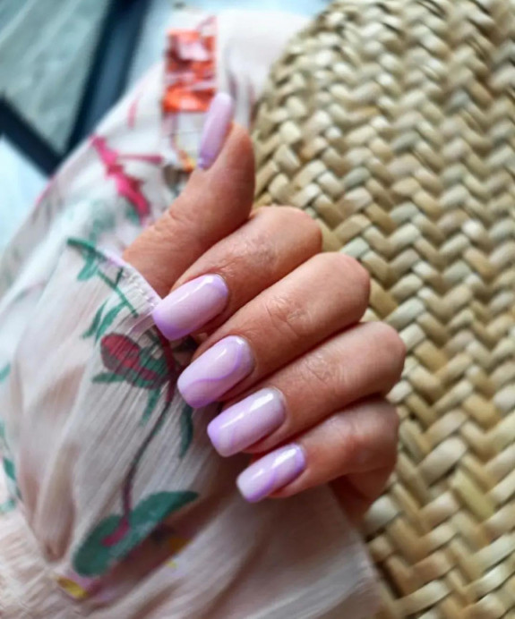 40 Best June Nail Designs — Lilac Nude Nail Art