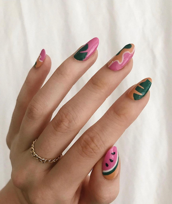 40 Watermelon Nails Designs — Tropical Vibe Nails