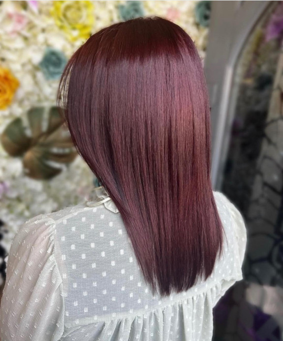 35 Plum Black Hair Color Ideas — Burgundy Undertones