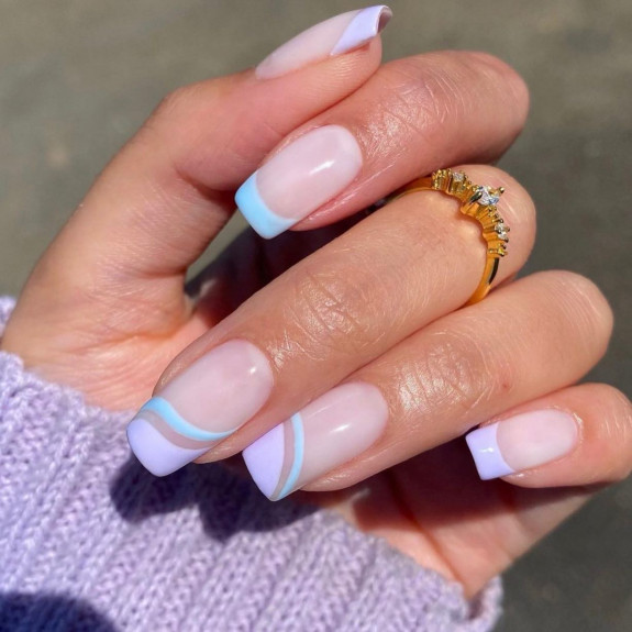 cute french tip nail ideas, french nail designs 2022, cute french tip nail ideas, rainbow nails, french tip nails, red tip nails, skittle french tip nails, french tip nail designs for short nails, french tip acrylic nails, white french tip nails, modern french manicure, colored french tip nails