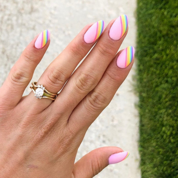 38 Pride Nail Ideas — Rainbow Pink Nails