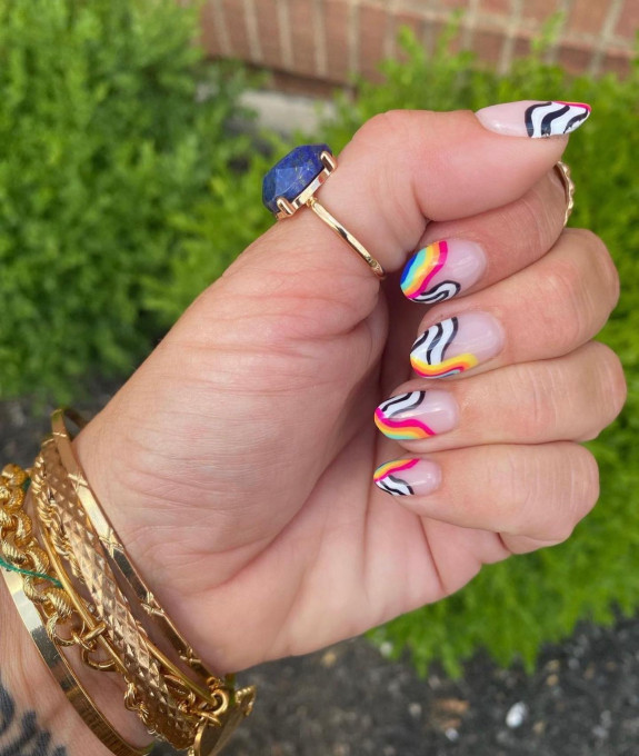 38 Pride Nail Ideas — Black & White + Rainbow Nails