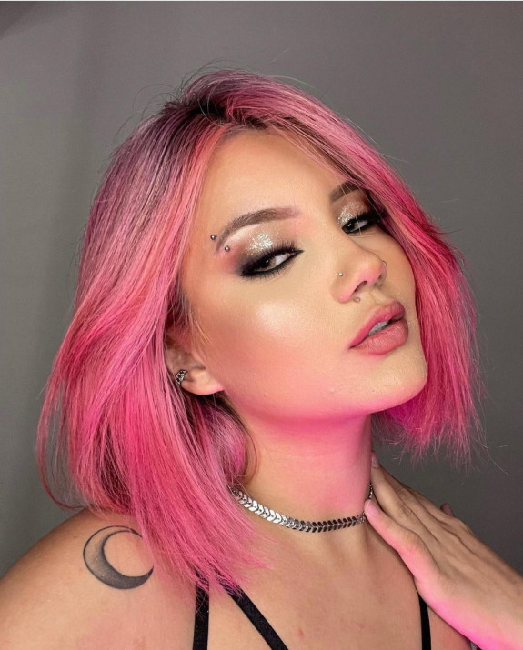 35 Crazy Hair Color Ideas — Pink Hair Color Bob