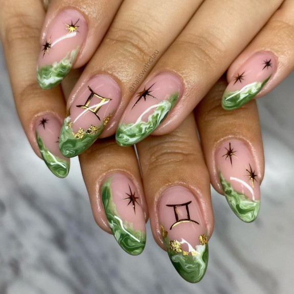 birthday nail ideas gemini