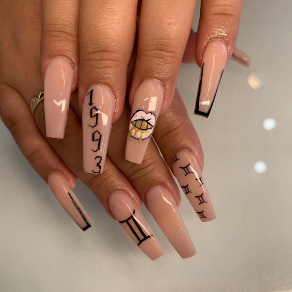 30 Best Gemini Nail Designs — Gemini Birthday Nails