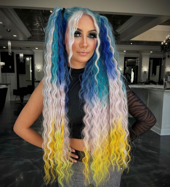 35 Crazy Hair Color Ideas — Cool To Warm Tone Hair Color for Curly Hair