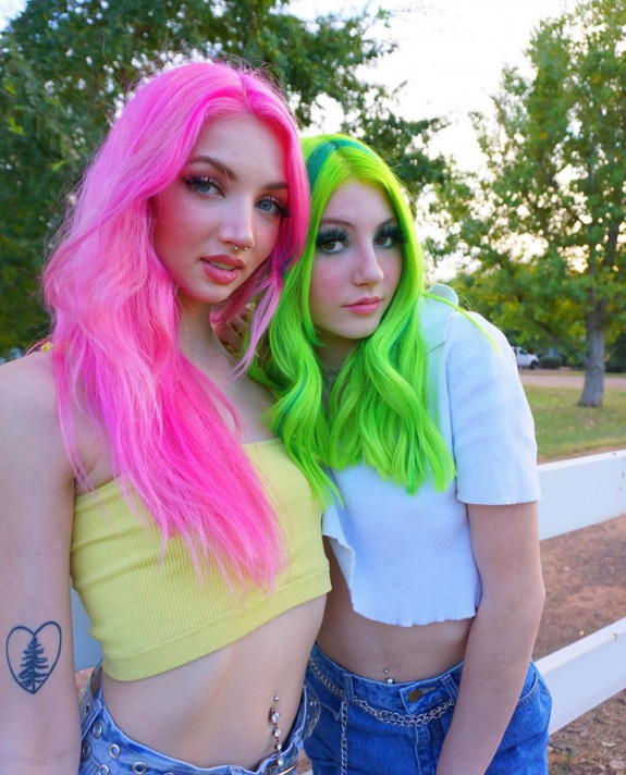 35 Crazy Hair Color Ideas — Bright Pink and Neon Green