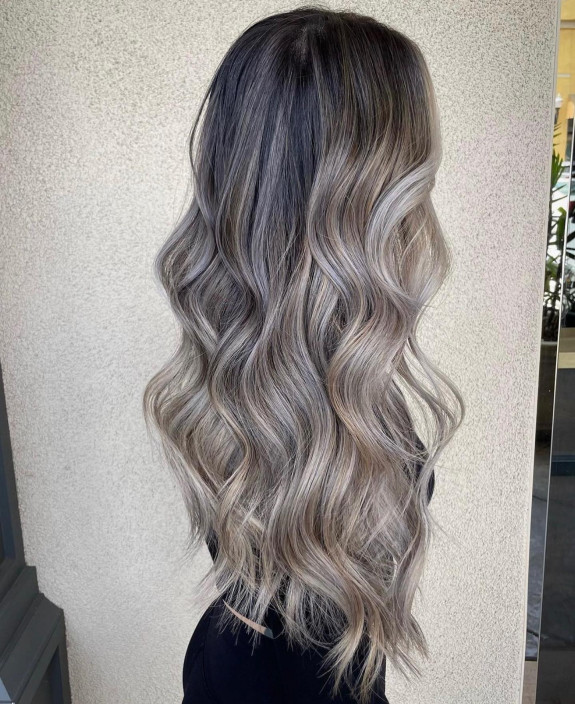 37 Ash Blonde Hair Color Ideas — Color Melt Long Hair