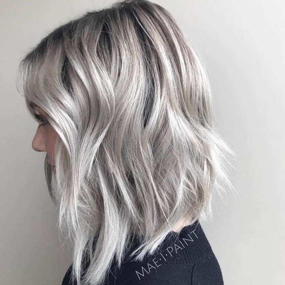 37 Ash Blonde Hair Color Ideas — Chic Ash Blonde Asymmetric Bob