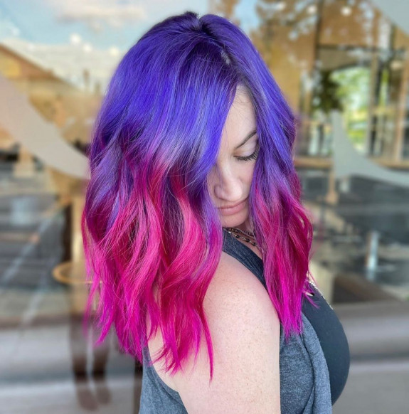 35 Crazy Hair Color Ideas — Bright Purple to Berry Pink Hair Color