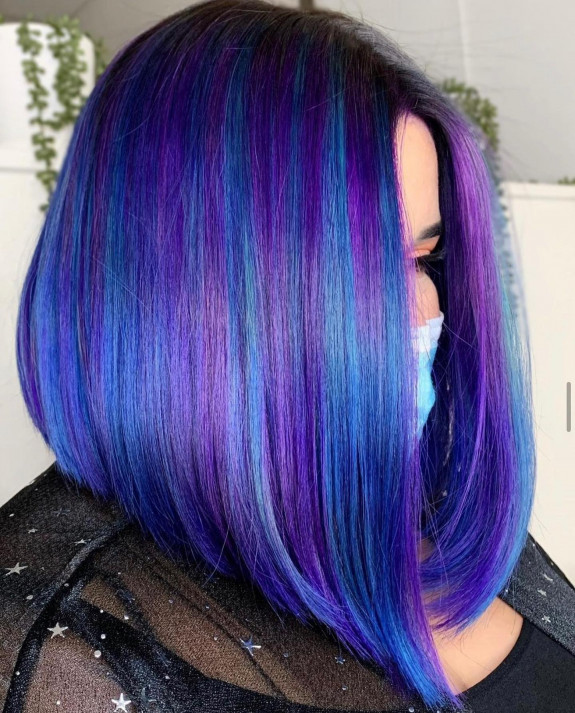 35 Crazy Hair Color Ideas — Peacock and Purple Hair Color