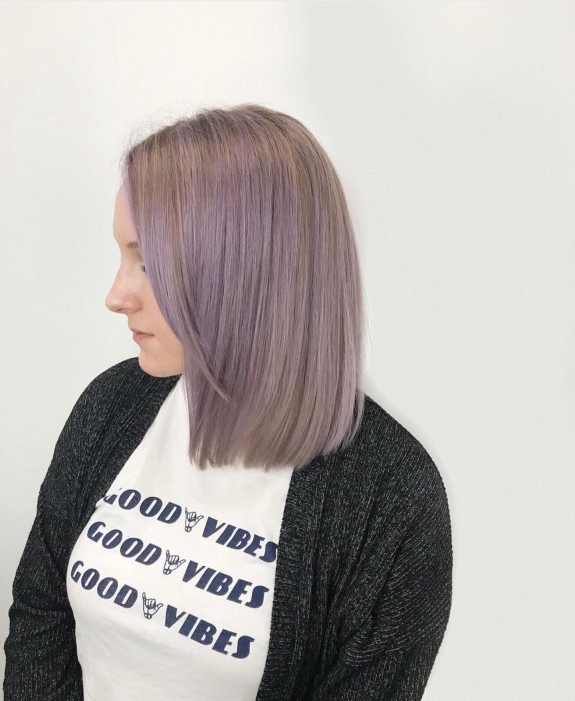 25 Best  Brown Lavender Hair Color Ideas — Soft Lavender with Brown Undertones