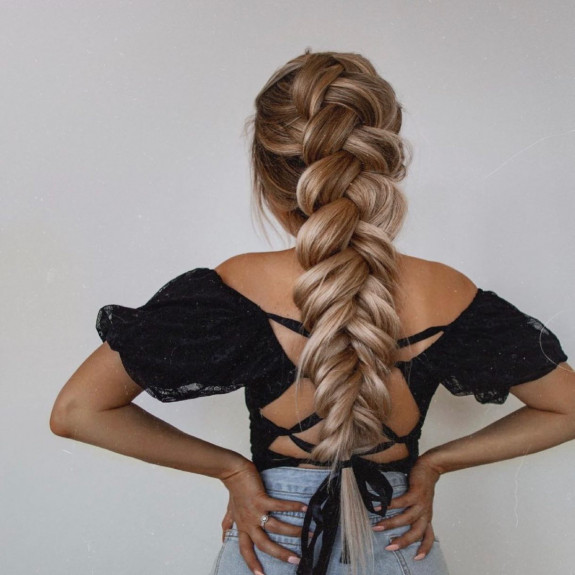 40 Cute Summer Hairstyles — Chunky Braid Hairstyle