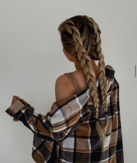 40 Cute Summer Hairstyles — Double Dutch Braid Hairstyle