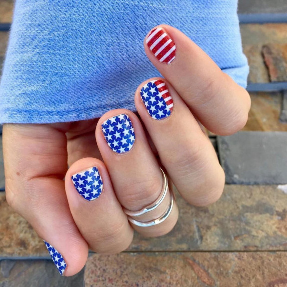 38 Cute Memorial Day Nails — Memorial Day Short Nails