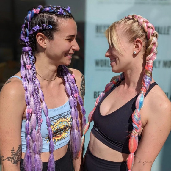 40 Cute and Colorful Festival Hairstyles — Colorful Braids