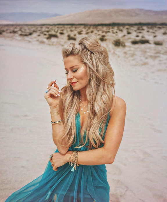 43 Music Festival Hair Ideas — Half Up + Braids