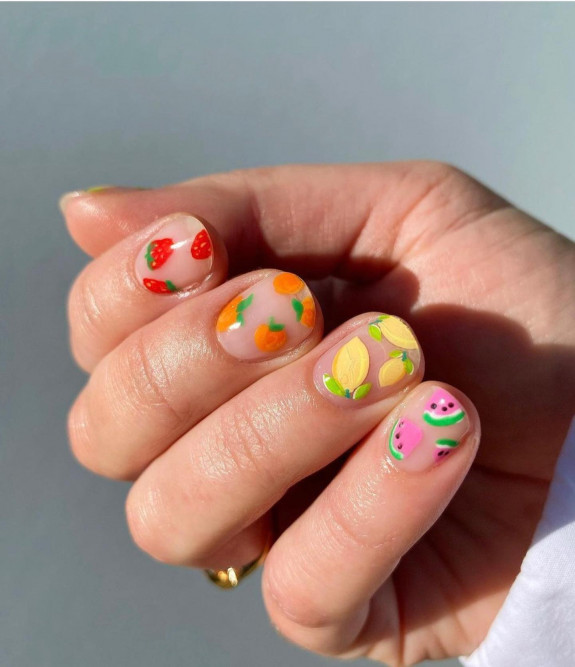 39 Best Watermelon Nails for 2022  — Mix and Match Fruit Nails