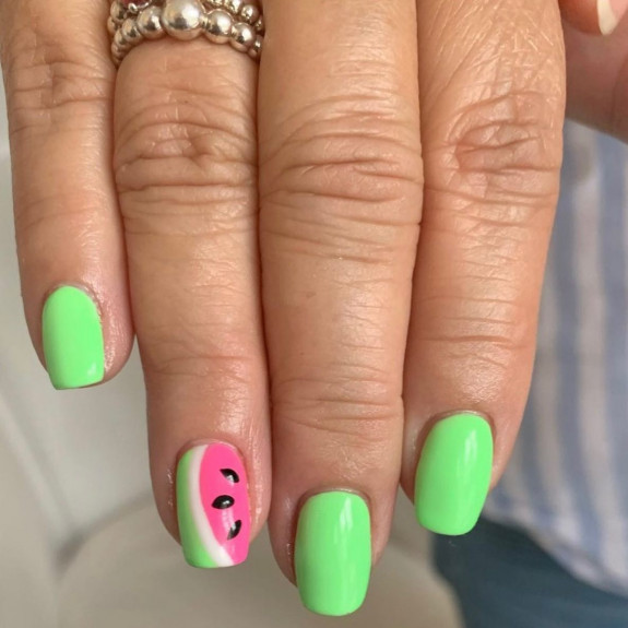 39 Best Watermelon Nails for 2022 — Watermelon + Green Nails