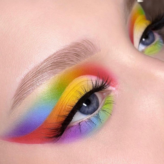 pride makeup ideas, pride flag makeup, pride makeup looks, bi pride makeup, pride makeup rainbow, rainbow eyeshadow makeup, pride makeup looks easy, pride makeup looks 2022, pride makeup 2022, pride eye makeup, trans pride makeup