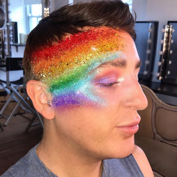 32 Pride Makeup Looks — Shimmery Rainbow Makeup