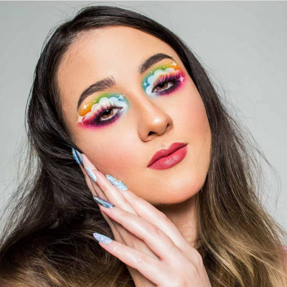 32 Pride Makeup Looks — Rainbow Cloud + Stars