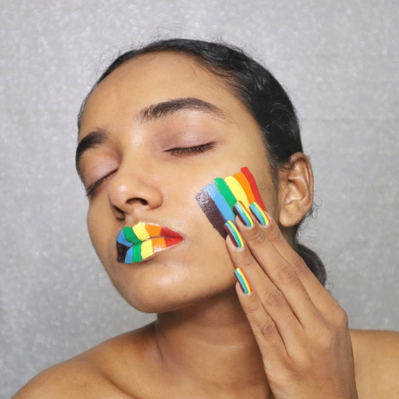 32 Pride Makeup Looks — Rainbow on Face + Lips