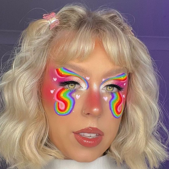 32 Pride Makeup Looks — Butterfly Rainbow Makeup