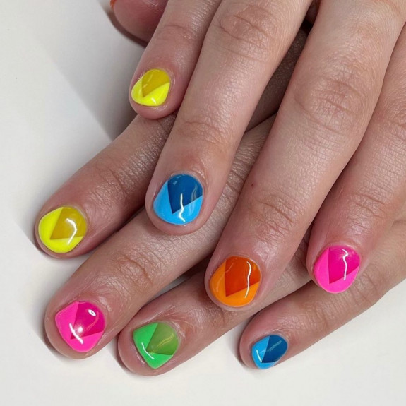 45 Pretty Summer Nails That Suit Everyone — Different Bright Color Short Nails