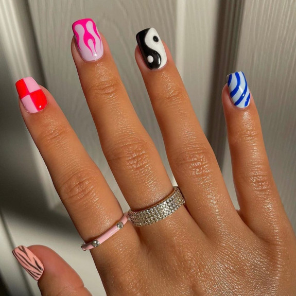 45 Pretty Summer Nails That Suit Everyone — Squoval Different Nails Design