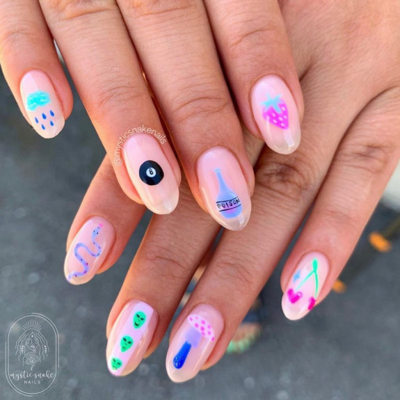 45 Pretty Summer Nails That Suit Everyone — Mixed Fun Summer Nails Design