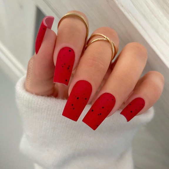 30 Summer Red Nails — Red Matte Nails