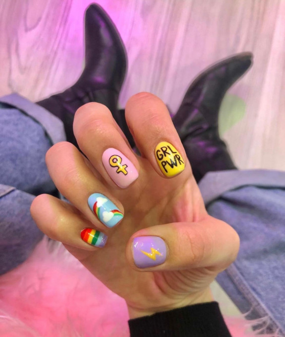 27 Feminist Nail Designs — Girl Power Feminist Nails