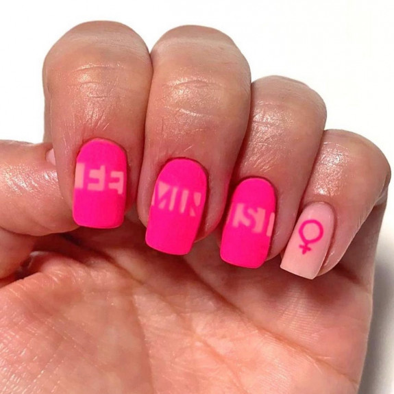 summer nails, feminist nails, feminist nail art, feminist nail ideas, feminist nail designs, feminist nails designs , feminist nails 2022, abstract women nails, abstract women nail art