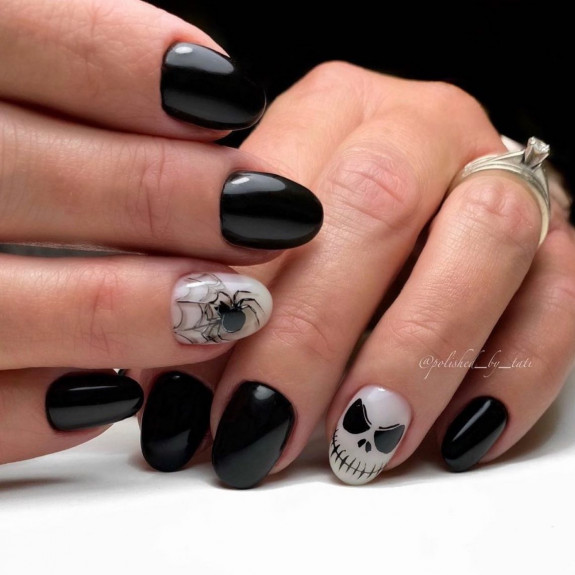 40 Halloween Nails in 2022 — Spider Web, Black Spooky Nails