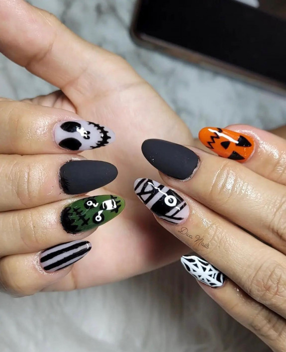 40 Halloween Nails in 2022 — Mixed Spooky Halloween Nails