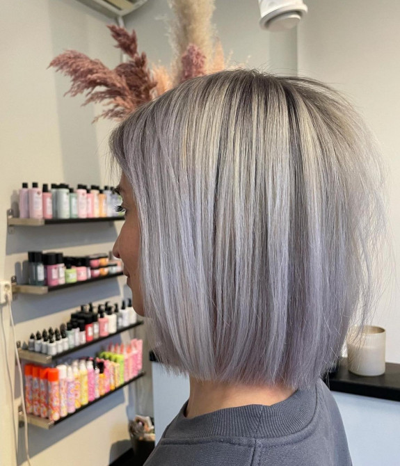 28 Granny Grey Hair Color Ideas — Bob Silver Hair Color