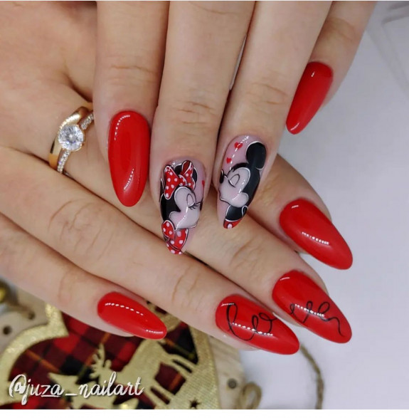 32 Cute Minnie Mouse Nail Ideas —  