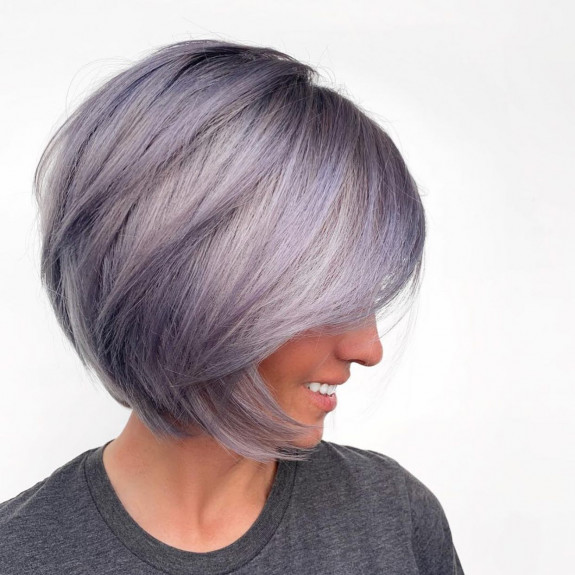 28 Granny Grey Hair Color Ideas — Metallic Silver Hair Color