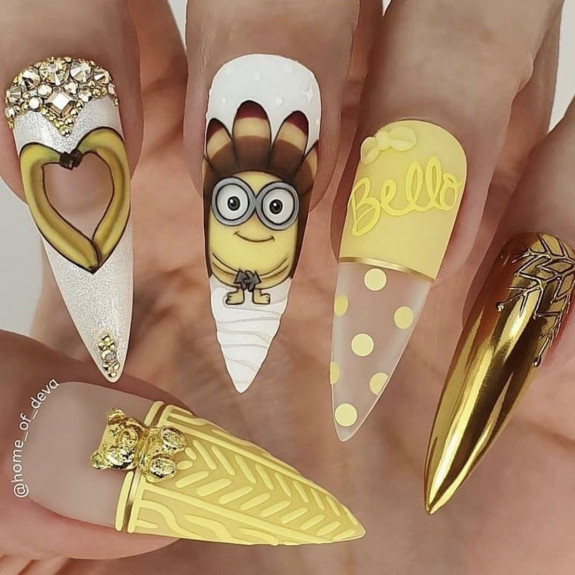 31 Cute Minion Nails — Mix and Match Minion Nails