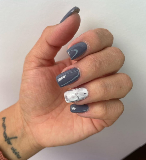 35 Gray Nail Designs For 2022 — Gray + Marble Nails