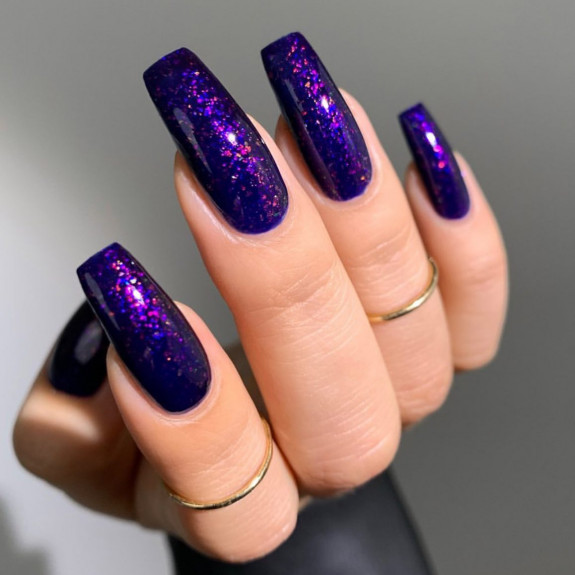 30 Stylish Fall Nail designs — Indigo Shimmery Nails