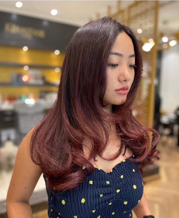 30 Black Cherry Hair Color Ideas — Red Cherry Layered Haircut