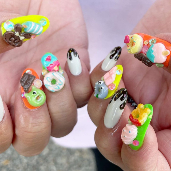 25 Donut Nail Art Designs — Donut Kawaii Nails