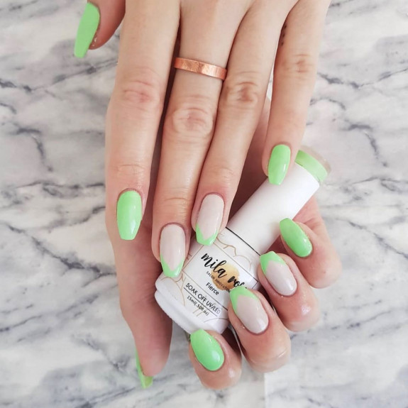 30 Lime Green Nail Ideas — French Tip Nails