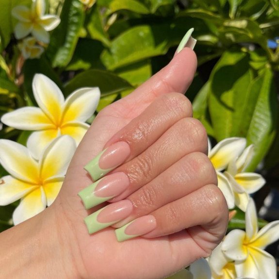 30 Lime Green Nail Ideas — Green French Tip Nails