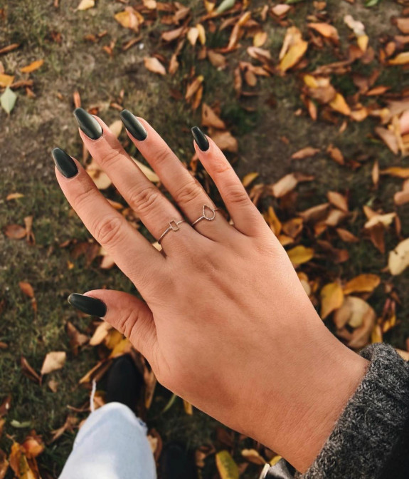 45 Earthy Autumn Nail Ideas — Black Ballerina Nails