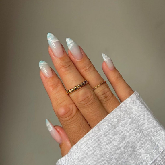 34 Cute Summer Nail Ideas — Cloud Almond Nails