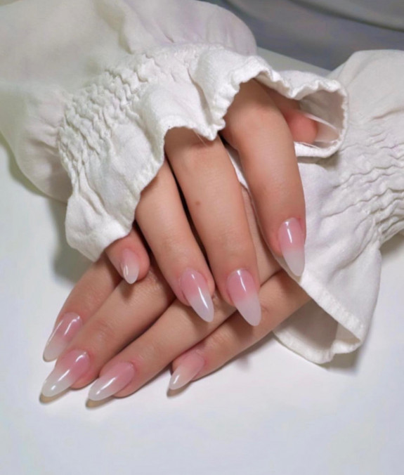 26 Plain Acrylic Nails in 2022 — Almond Nude Nails