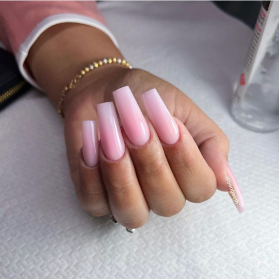 26 Plain Acrylic Nails in 2022 — Nude Pink Ballerina Nails